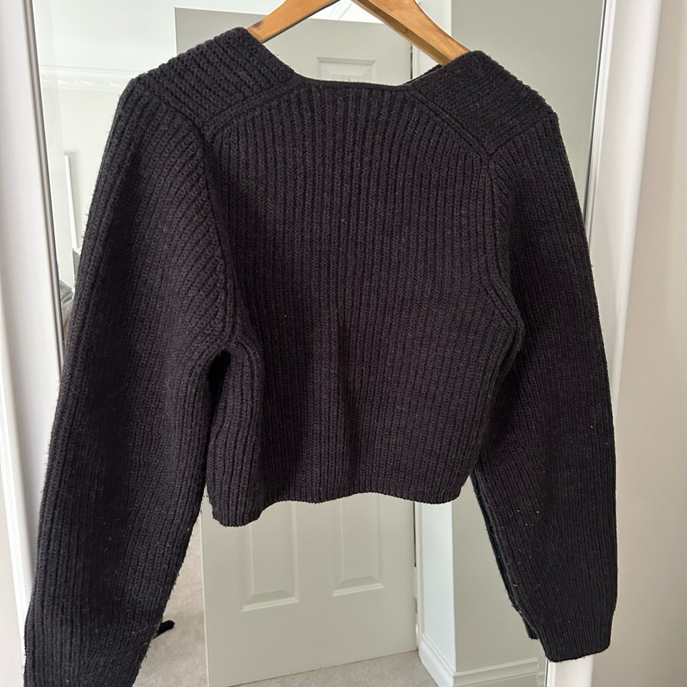 Zara square neck cropped sweater - Picture 2 of 3